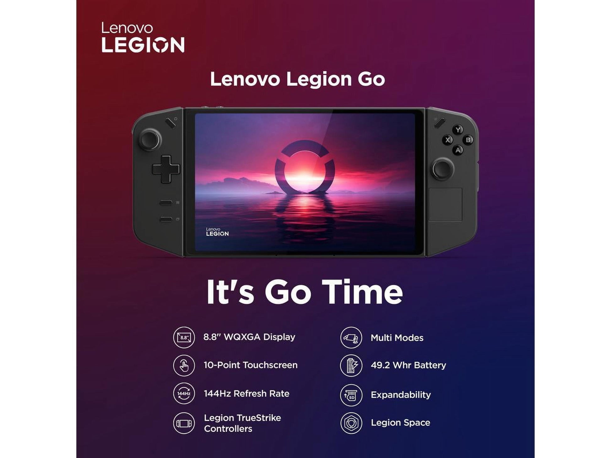 Legion Go Handheld Touchscreen Gaming PC - Shadow Black [AMD Ryzen Z1 Extreme 16GB RAM 512GB SSD]