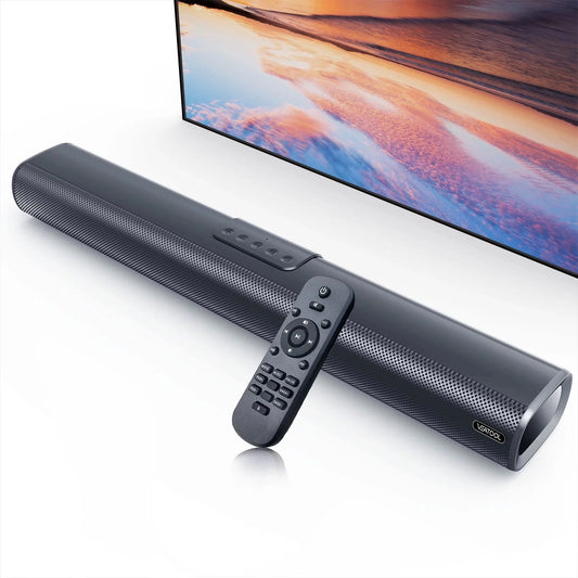 2.1Ch Sound Bars for TV, Soundbar with Subwoofer, Wired & Wireless Bluetooth 5.0 3D Surround Speakers, Optical/Hdmi/Aux/Rca/Usb Connection, Wall Mountable